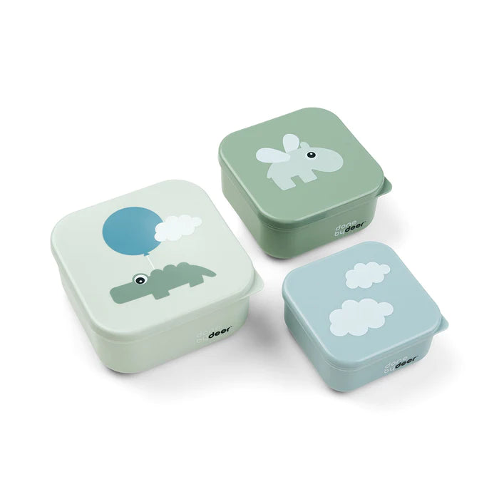 SET DE 3 CAJAS PARA SNACK NUBE MENTA