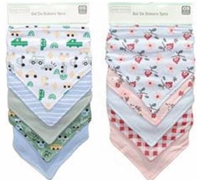 Pack de Baberos Bandanas Algodón