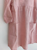 Vestido manga larga lino rosado - Lina Sustentable, ropa Niño Chile, ropa de niño en oferta