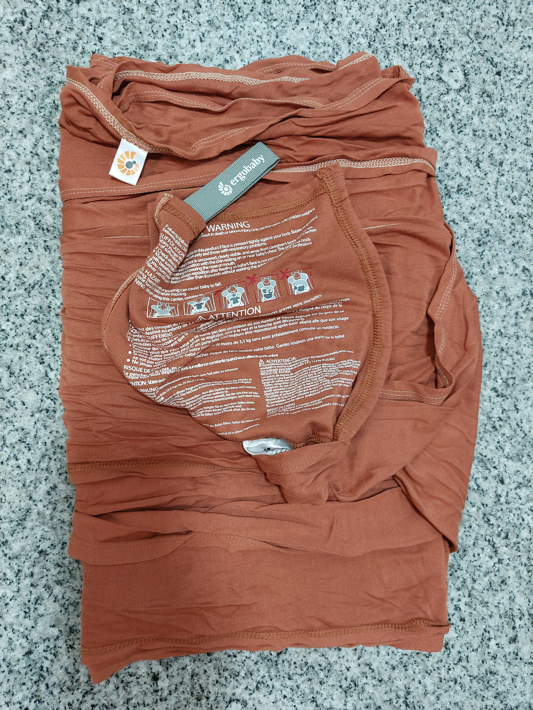 Fular Ergobaby Copper - Lina Sustentable, ropa Niño Chile, ropa de niño en oferta