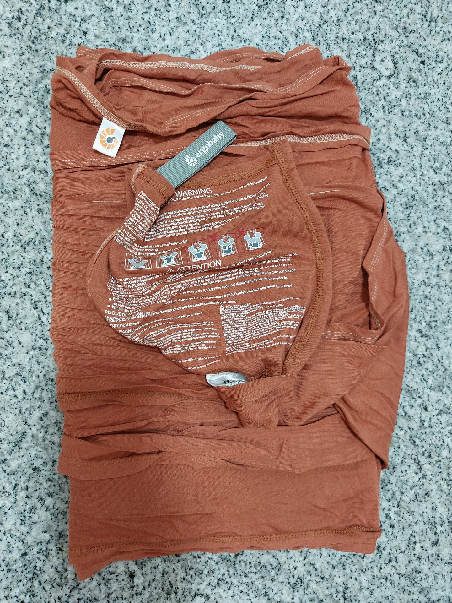 Fular Ergobaby Copper - Lina Sustentable, ropa Niño Chile, ropa de niño en oferta