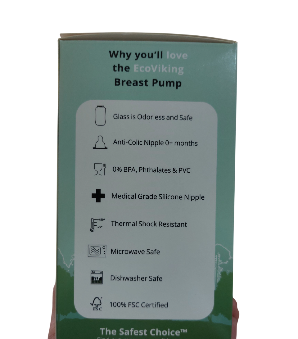 Extractor sacaleche manual con mamadera de vidrio 240ml - Lina Sustentable, ropa Niño Chile, ropa de niño en oferta