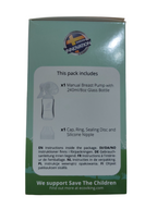 Extractor sacaleche manual con mamadera de vidrio 240ml - Lina Sustentable, ropa Niño Chile, ropa de niño en oferta