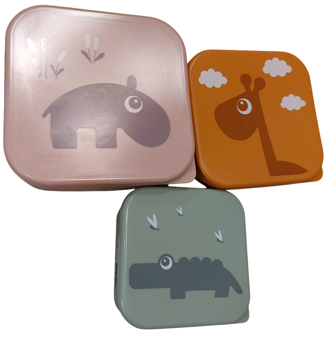 Set de 3 cajas colación/ snack - Lina Sustentable, ropa Niño Chile, ropa de niño en oferta