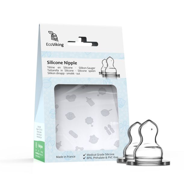 Tetina ortodóntica silicona libre BPA para mamadera cuello estándar - Lina Sustentable, ropa Niño Chile, ropa de niño en oferta