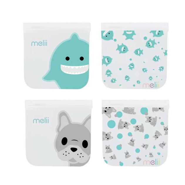 Estuche pack 4 bolsas para colación/ snack reutilizables - Lina Sustentable, ropa Niño Chile, ropa de niño en oferta