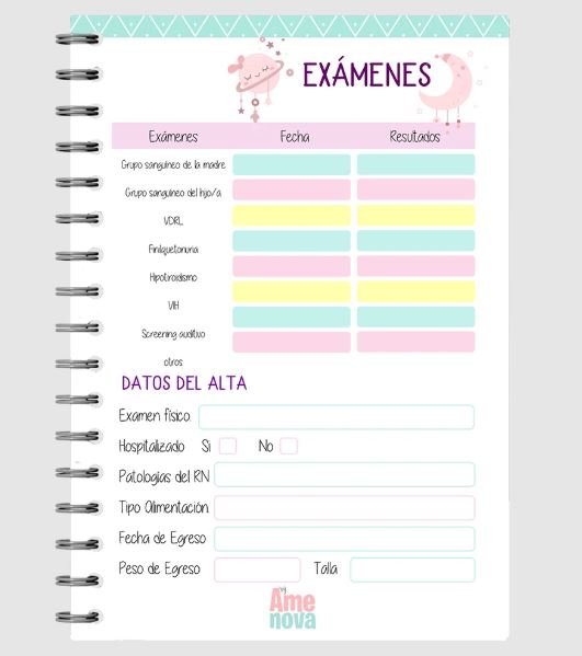 Cuaderno Control pediátrico bebé