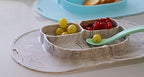 Plato de silicona libre BPA bandeja con ventosa - Lina Sustentable, ropa Niño Chile, ropa de niño en oferta