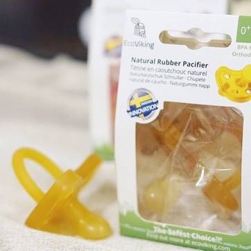 Chupete redondo caucho 100% natural biodegradable - Lina Sustentable, ropa Niño Chile, ropa de niño en oferta