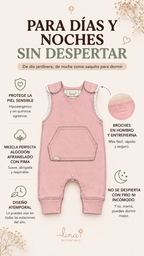Jardinera bebé interior algodón 100% Pima 6 a 12 meses color rosa