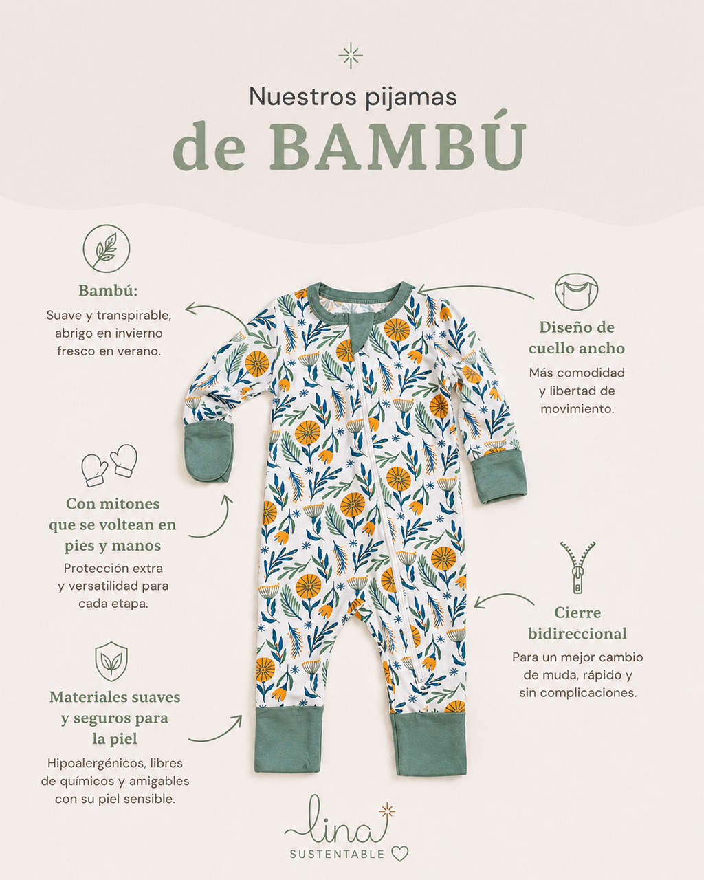 Enterito con cierre de Bambú