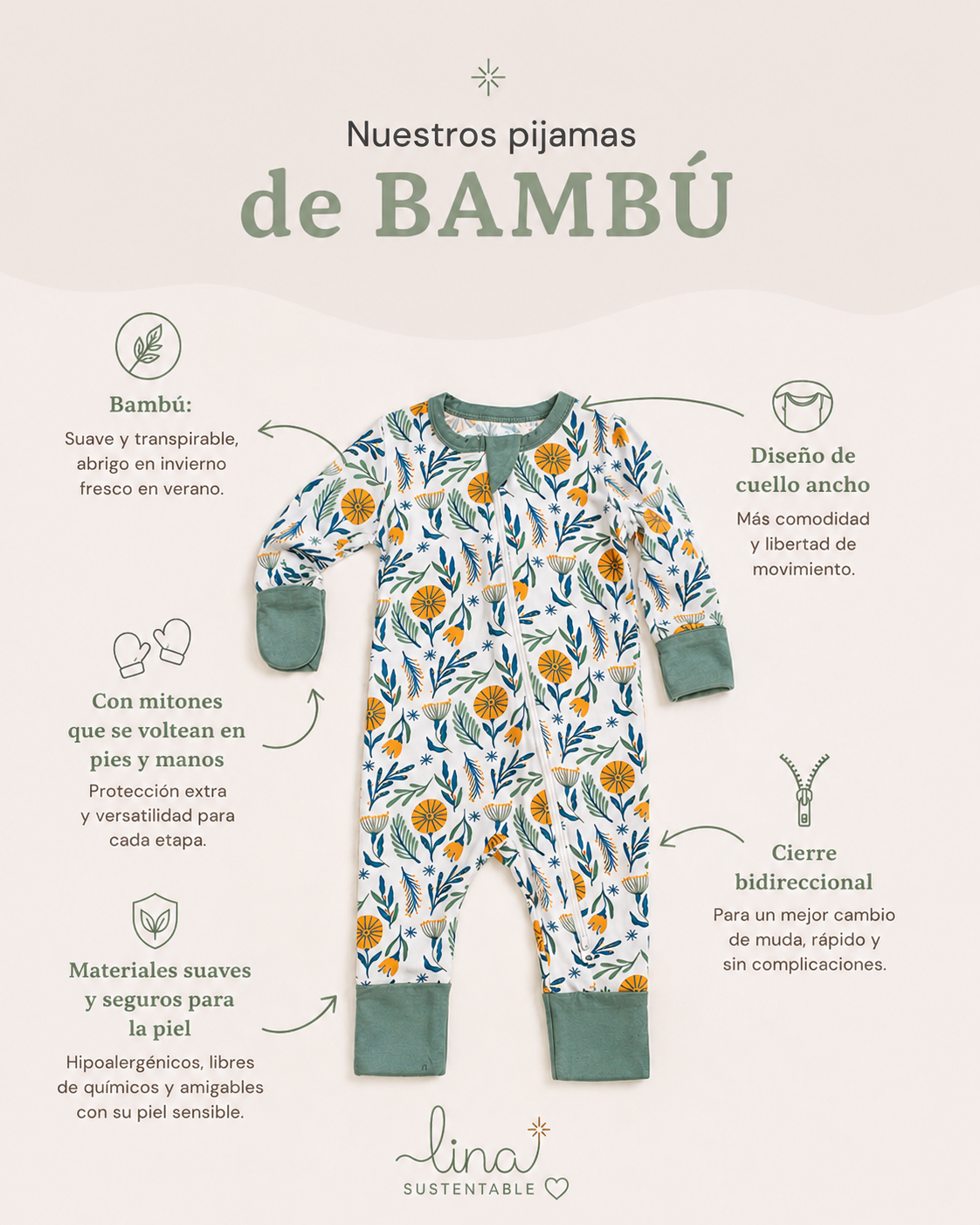 Enterito con cierre de Bambú