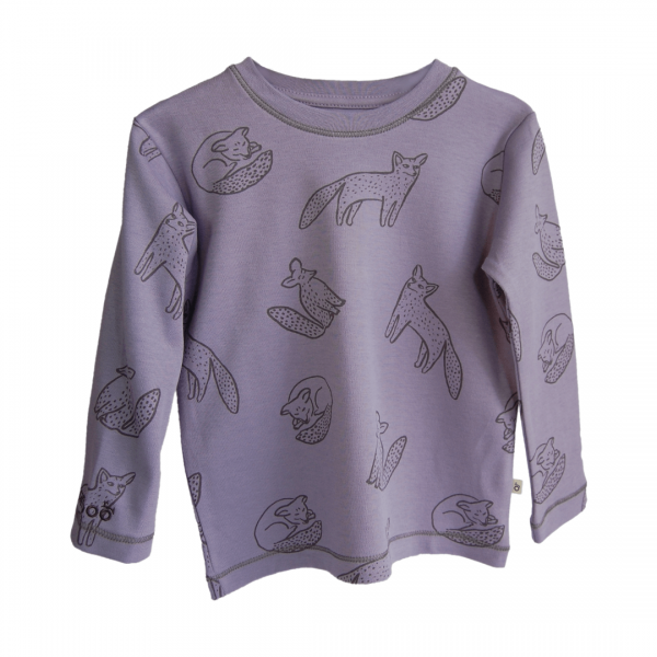 Polera Manga Larga Algodón Pima 100% Orgánico Zorro