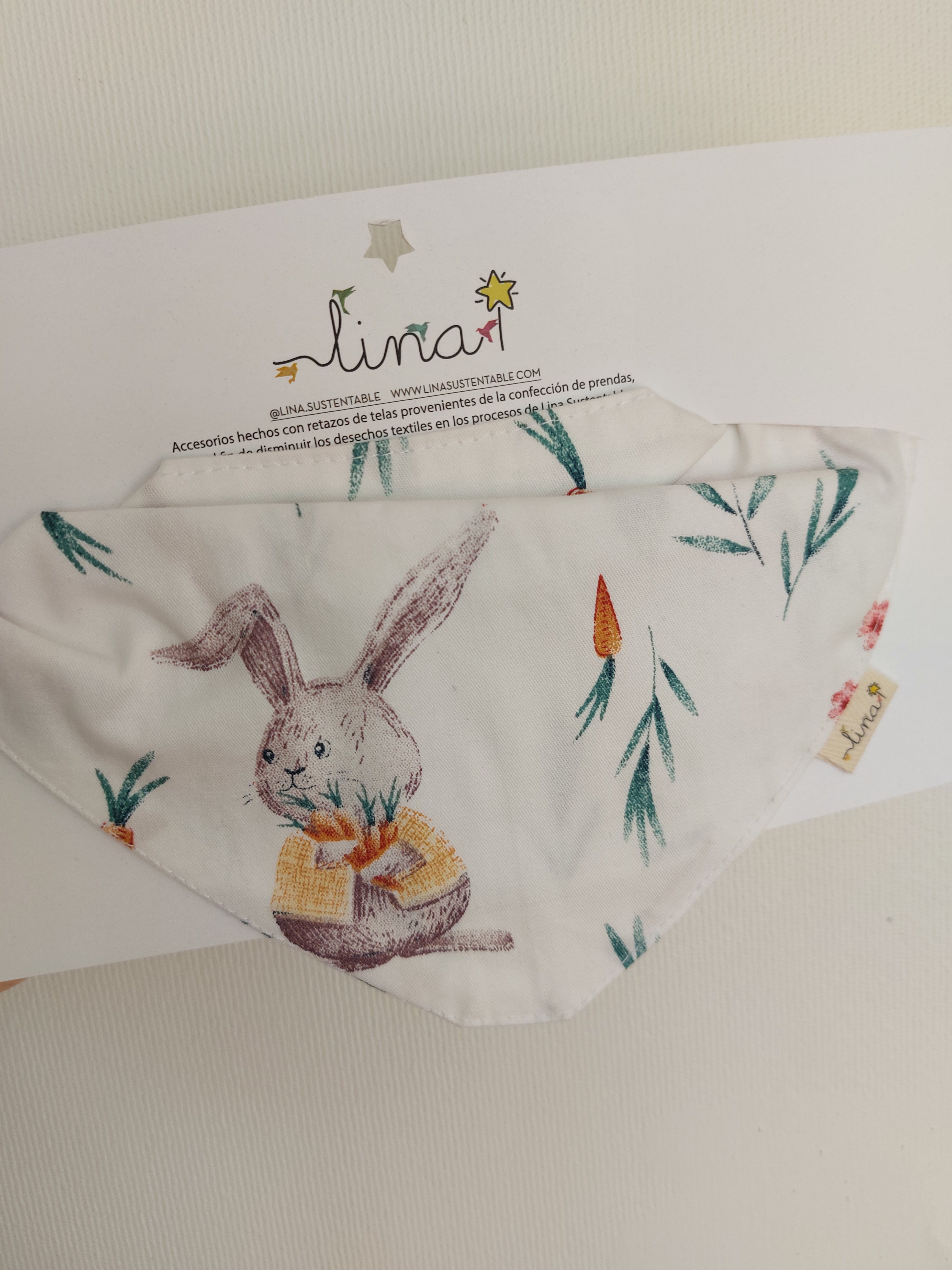 2 x Bandana algodón/ lino diseños - Lina Sustentable, ropa Niño Chile, ropa de niño en oferta