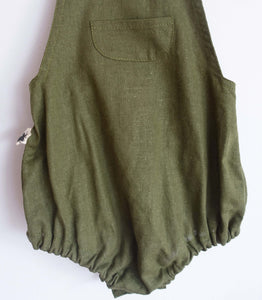 Ranita simple verde musgo - Lina Sustentable, ropa Niño Chile, ropa de niño en oferta