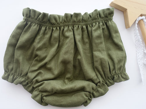 Bombacho lino verde - Lina Sustentable, ropa Niño Chile, ropa de niño en oferta