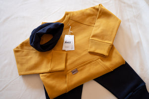 Pantalón algodón mostaza - Lina Sustentable, ropa Niño Chile, ropa de niño en oferta