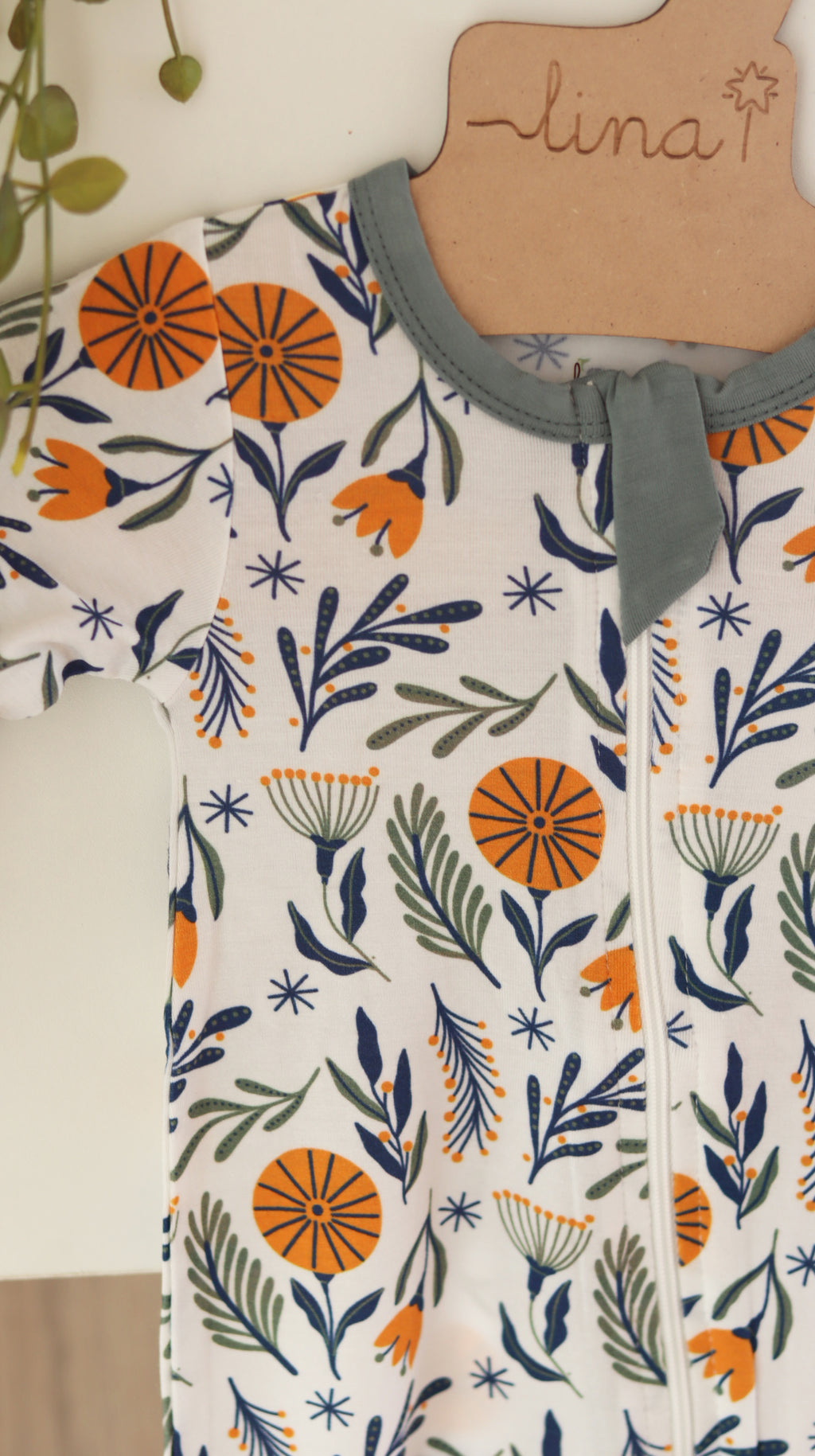 Enterito con cierre de bambú - Lina Sustentable, ropa Niño Chile, ropa de niño en oferta