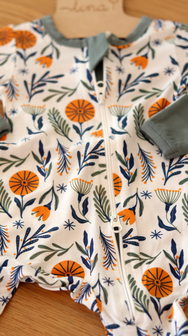 Enterito con cierre de bambú - Lina Sustentable, ropa Niño Chile, ropa de niño en oferta