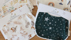 Babero algodón orgánico con bolilllo - Lina Sustentable, ropa Niño Chile, ropa de niño en oferta