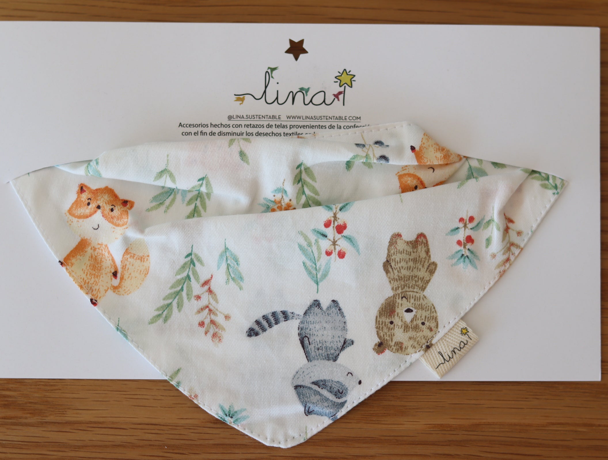 2 x Bandana algodón/ lino diseños - Lina Sustentable, ropa Niño Chile, ropa de niño en oferta