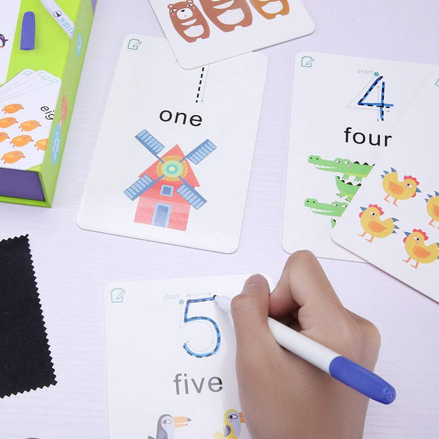 Tarjetas números, escribir y borrar - Lina Sustentable, ropa Niño Chile, ropa de niño en oferta