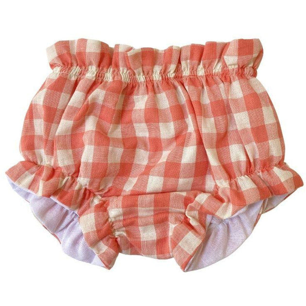 Bombacho cuadrillé rosado - Lina Sustentable, ropa Niño Chile, ropa de niño en oferta