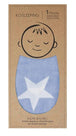 Manta Swaddle azul - Lina Sustentable, ropa Niño Chile, ropa de niño en oferta