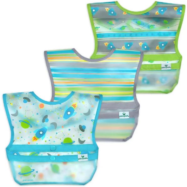 Baberos pack 3 uni Snap & Go W/O - Lina Sustentable, ropa Niño Chile, ropa de niño en oferta