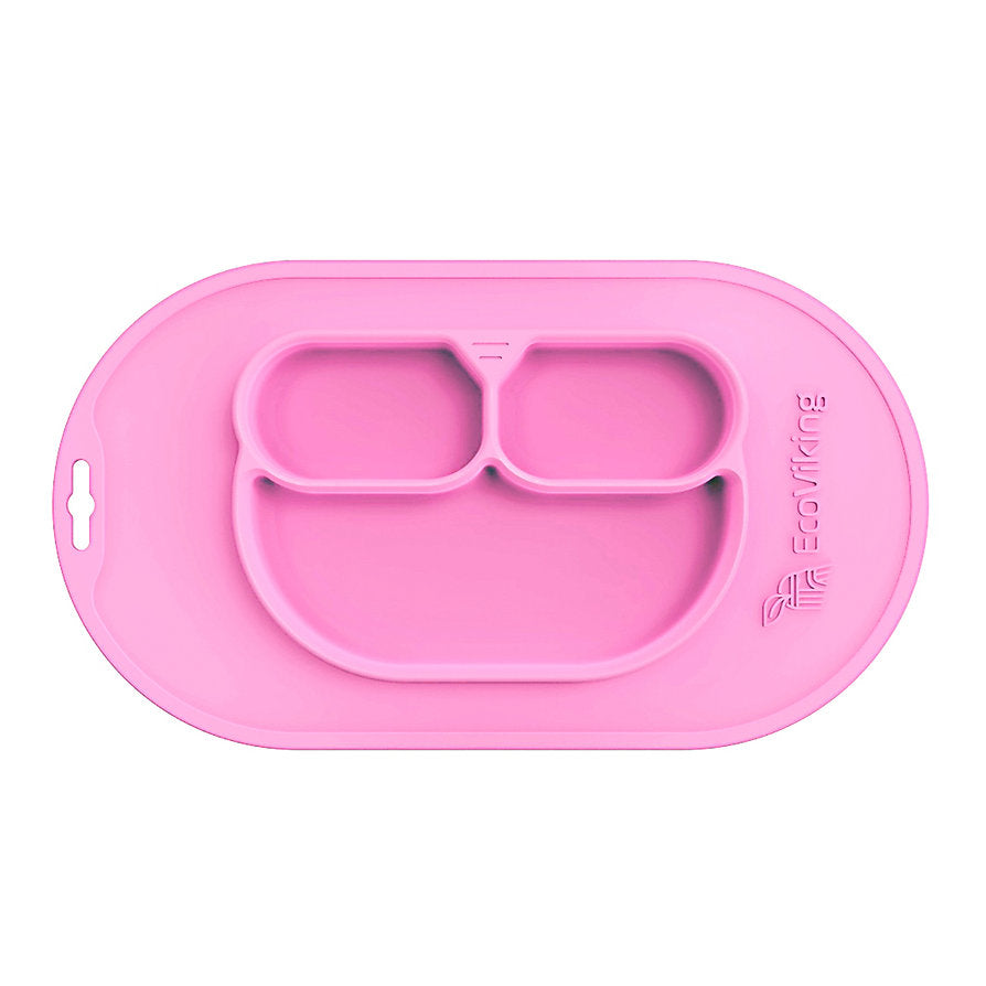 Plato de silicona libre BPA bandeja con ventosa - Lina Sustentable, ropa Niño Chile, ropa de niño en oferta