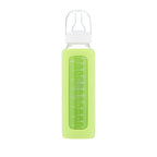 Mamadera Vidrio 240 ml boca estándar con funda de Silicona removible - Lina Sustentable, ropa Niño Chile, ropa de niño en oferta