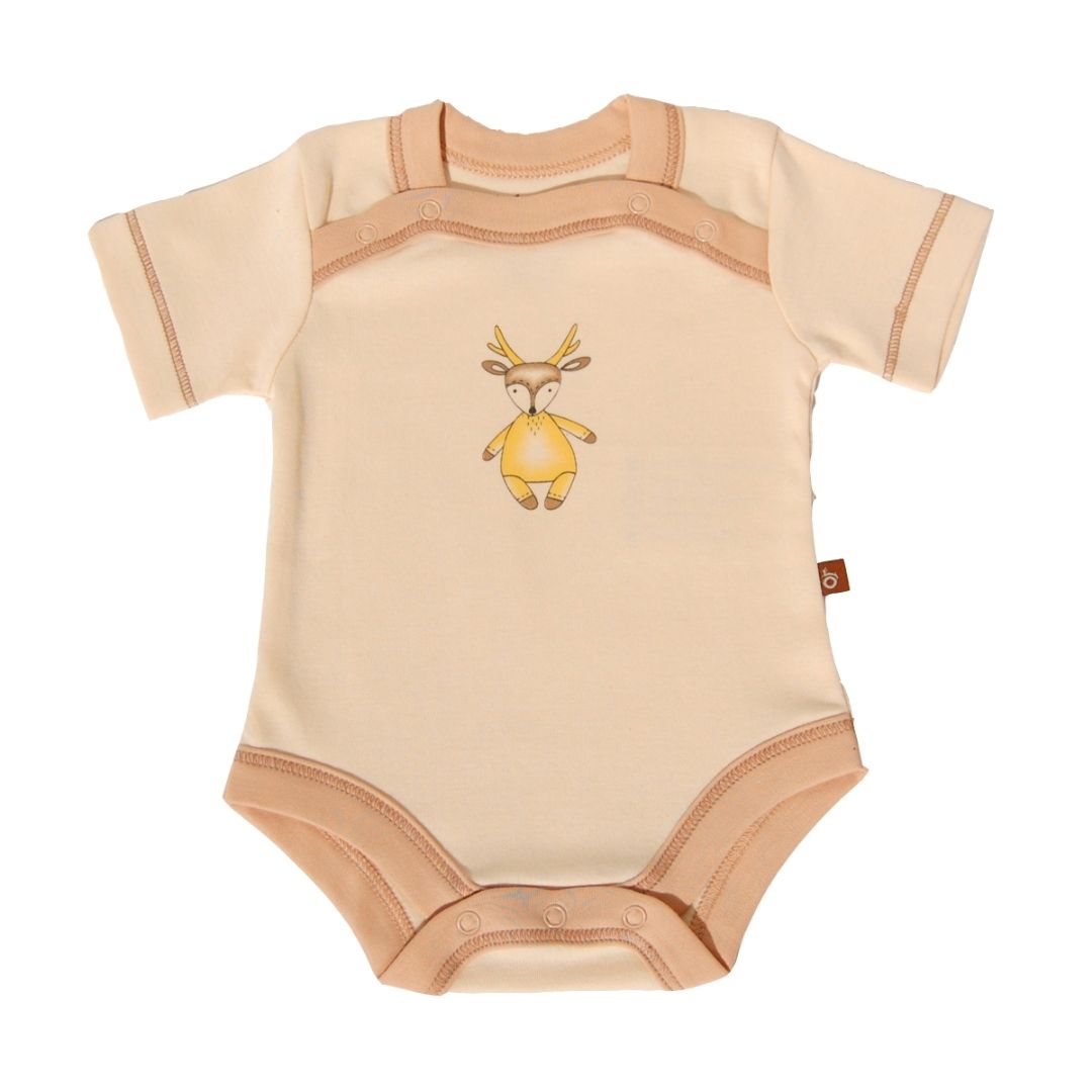 Body manga corta crudo algodón pima orgánico - Lina Sustentable, ropa Niño Chile, ropa de niño en oferta