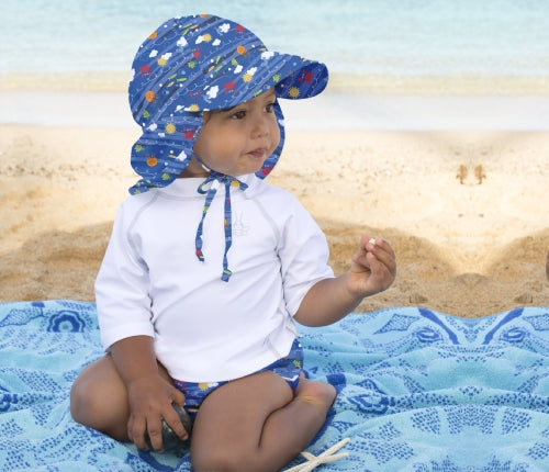 Sombrero Solid Flap FILTRO UV - Lina Sustentable, ropa Niño Chile, ropa de niño en oferta