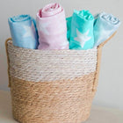 Manta Swaddle azul - Lina Sustentable, ropa Niño Chile, ropa de niño en oferta